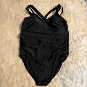 Kona Sol Black One Piece Swimsuit Size 18W